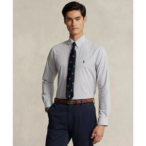Polo Ralph Lauren NWT Slim Fit Gingham Stretch Poplin Shirt Grey/white Medium